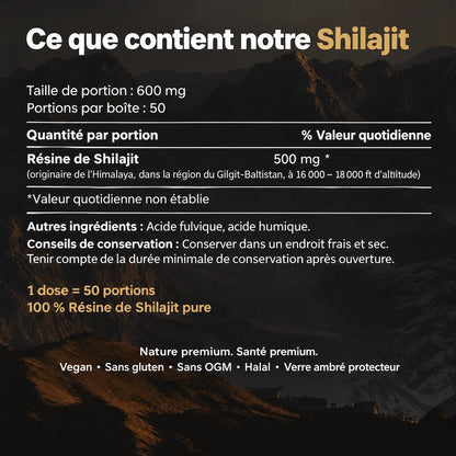 Résine de Shilajit Pure