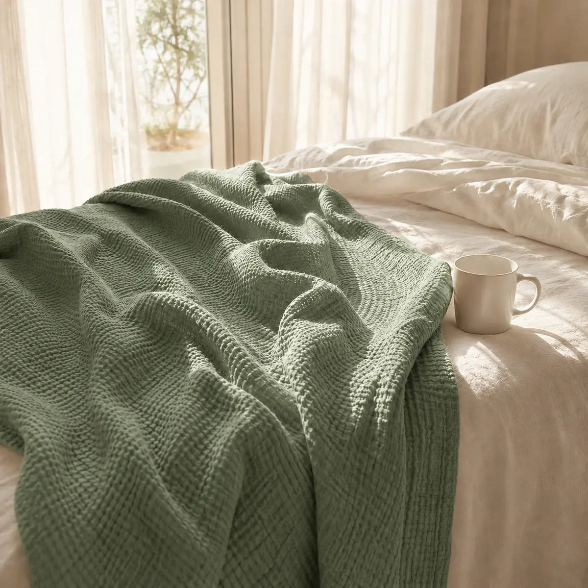 Couverture Cocon en Mousseline pour Adulte