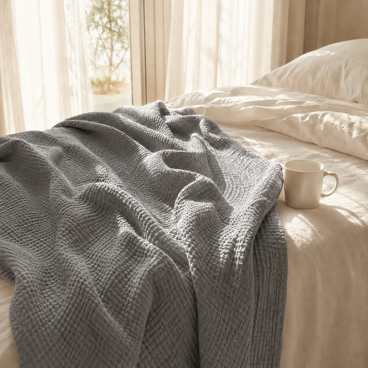 Couverture Cocon en Mousseline pour Adulte