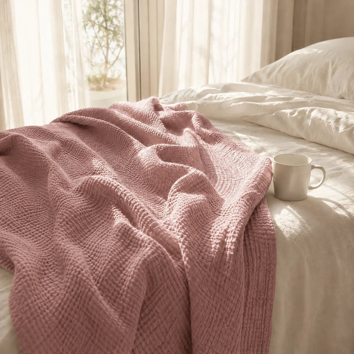 Couverture Cocon en Mousseline pour Adulte