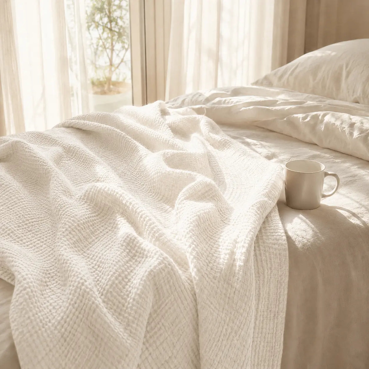 Couverture Cocon en Mousseline pour Adulte
